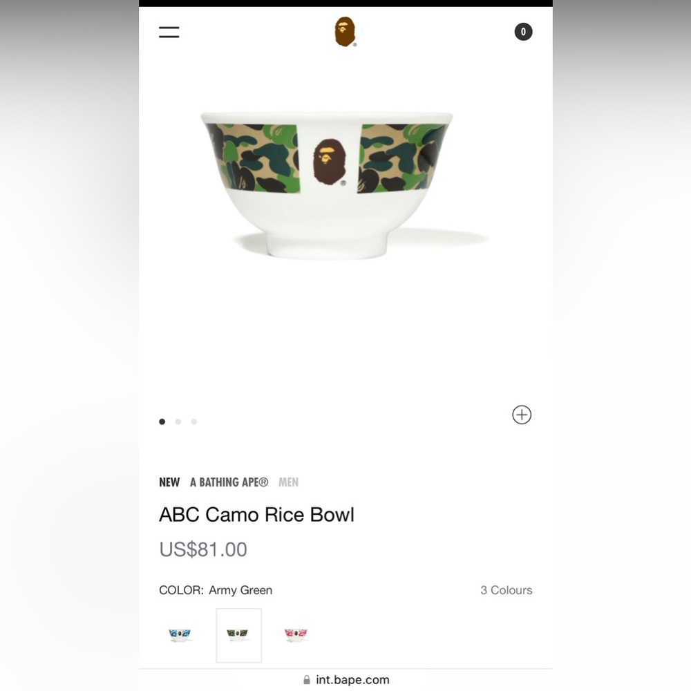 Bape camo rice bowl